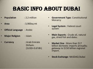 Dubai Hakkında Genel Bilgiler - 